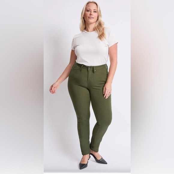 YMI Women's Forest Green Jeggings - Picture 1 of 8